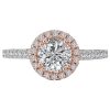 Two Tone Semi-Mount Diamond Ring - Image 2