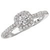 Halo Semi-Mount Diamond Ring